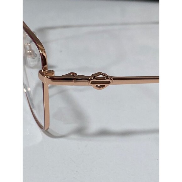 NEW Harley Davidson Shiny Rose Gold stainless Steel Eye Glasses display picture 1